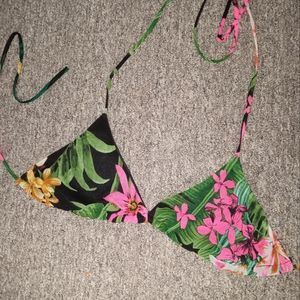 New tropical floral print bra size large
